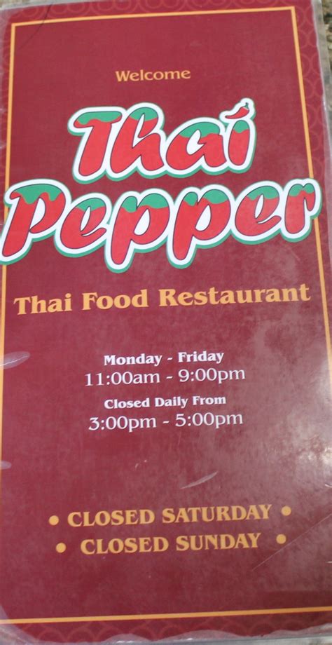 Thai pepper lubbock - Thai Pepper, 3702 20th St, Ste A, Lubbock, TX 79410, Mon - 11:00 am - 3:00 pm, 5:00 pm - 8:00 pm, Tue - 11:00 am - 3:00 pm, 5:00 pm - 8:00 pm, Wed - 11:00 am - 3:00 pm, 5:00 …